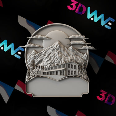 Cabin Sign 3d stl - 3DWave.us